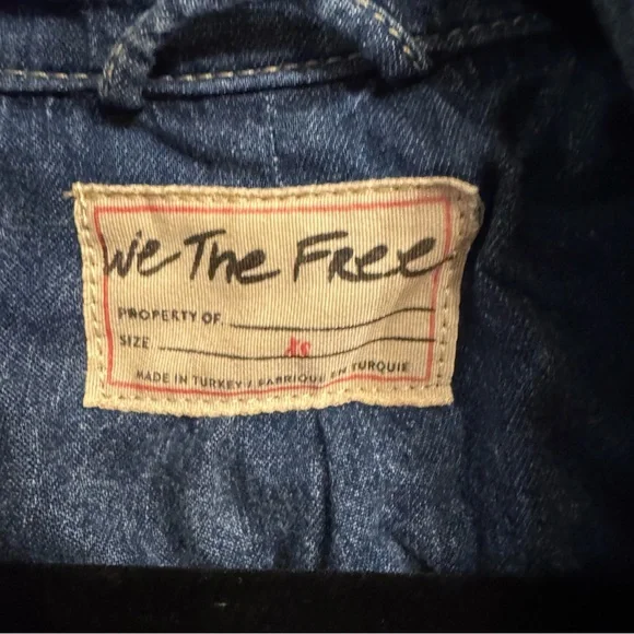 We The Free Beckett Denim Blue Jacket XS - Picture 4 of 8